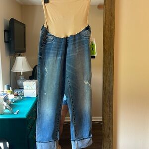 Maternity never worn jeans indigo blue